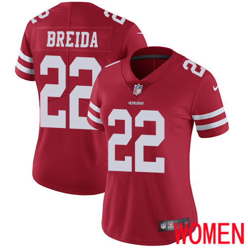 San Francisco 49ers Limited Red Women Matt Breida Home NFL Jersey #22 Vapor Untouchable->youth nfl jersey->Youth Jersey
